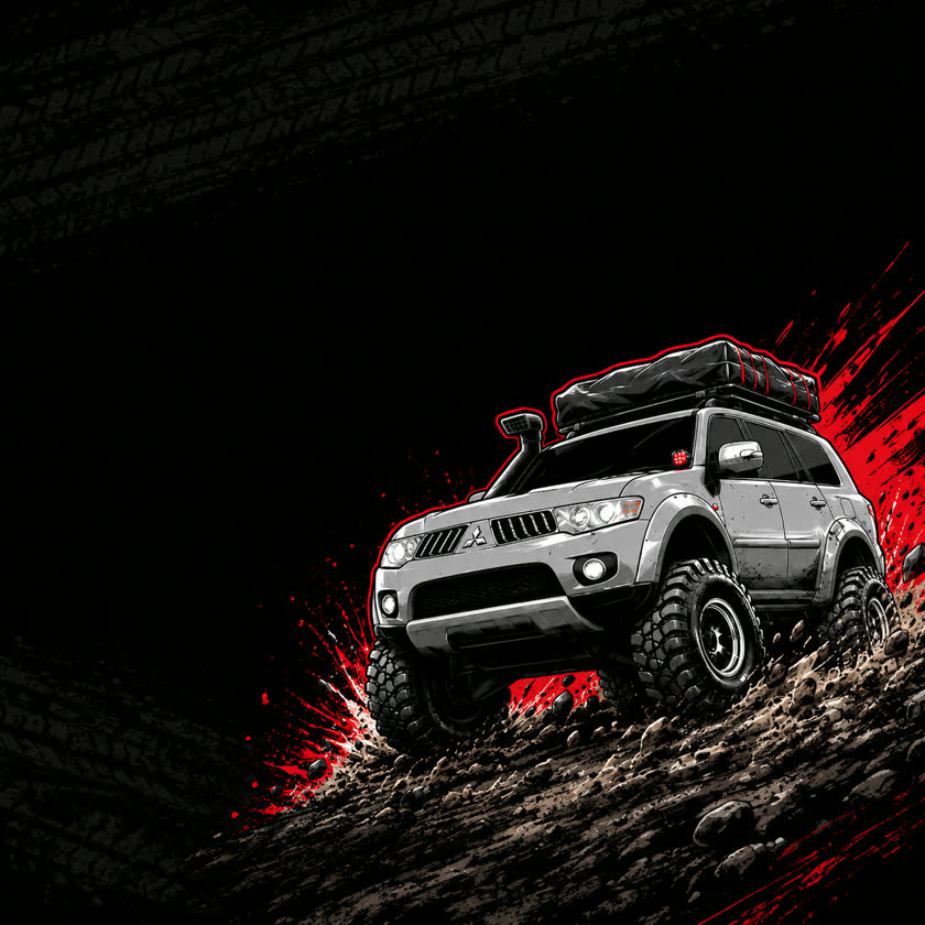 Pajero Dakar Monster na trilha